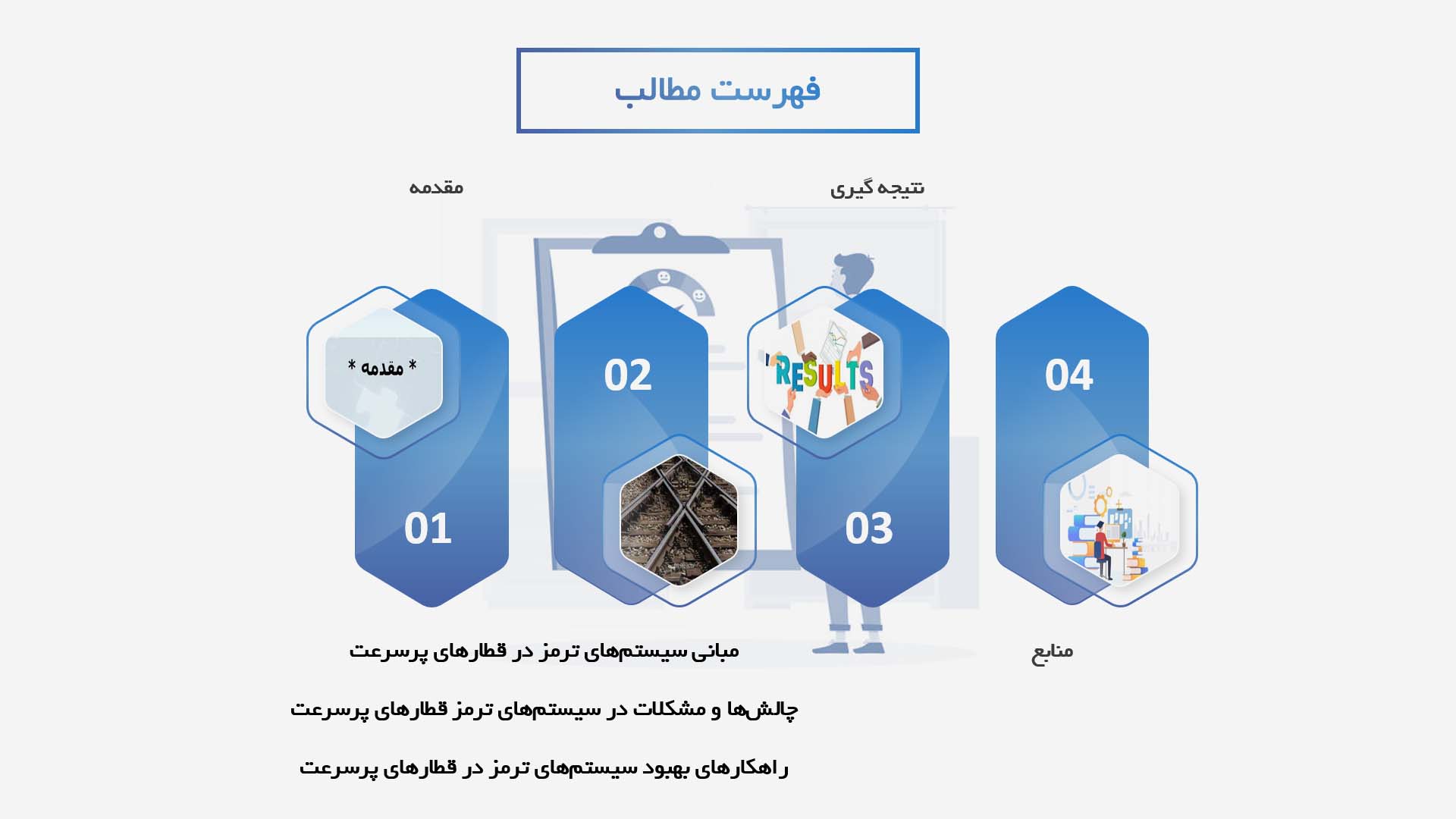 پاورپوینت در مورد تحلیل و بهبود سیستم‌های ترمز در قطارهای پرسرعت